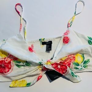 Crop Top with lemon graphics 🍋